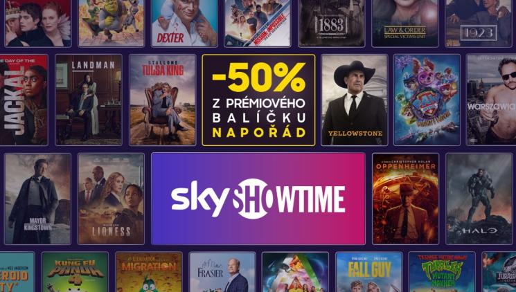 SkyShowtime spouští k novému Prémiovému plánu promoakci Poloviční cena napořád